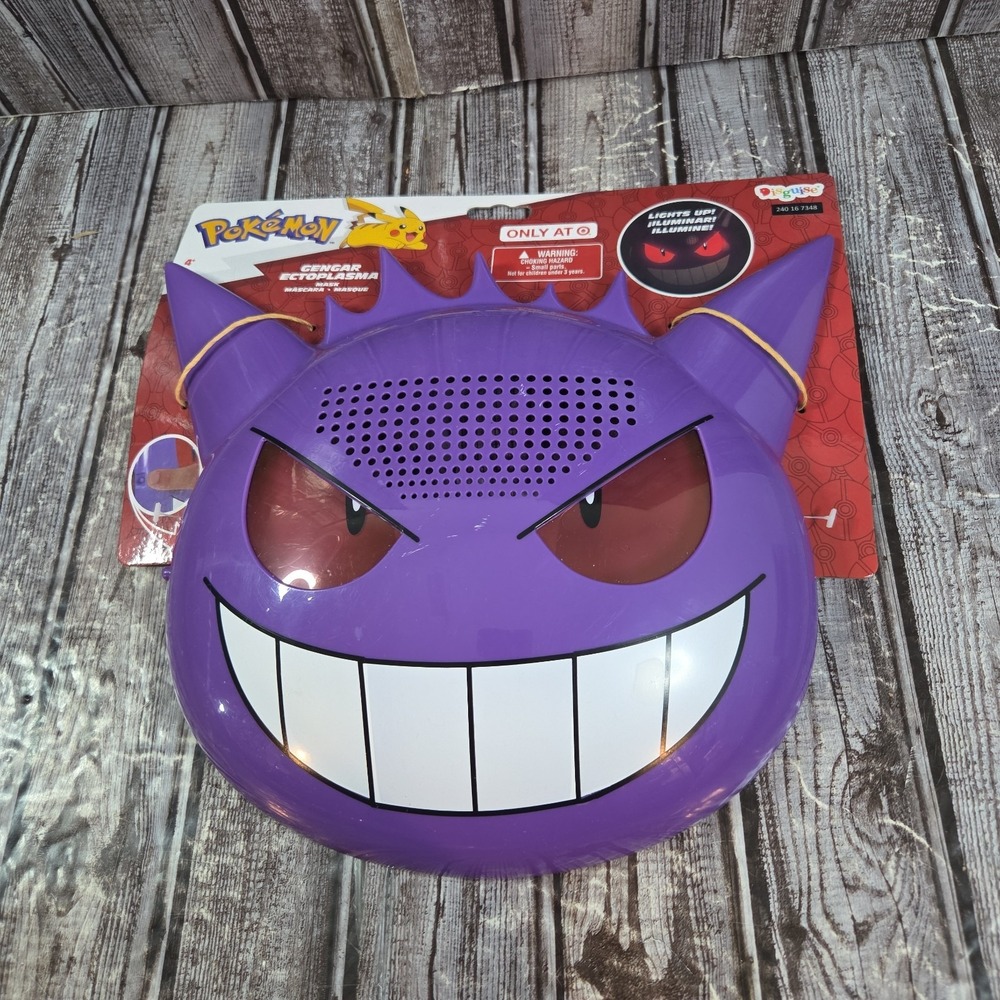 Pokémon Gengar Ectoplasma Mask Halloween Target Exclusive Light-Up 10"/10" Adult